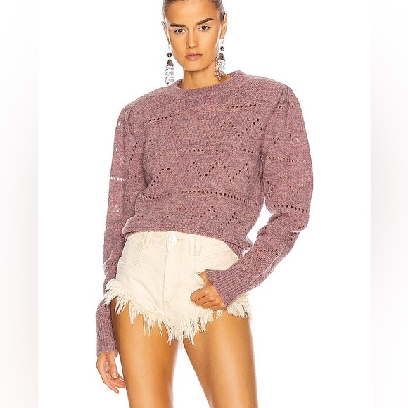 Isabel Marant ETOILE NORMA JUMPER Sweater in ROSEWOOD Sz 8 - Picture 1 of 16